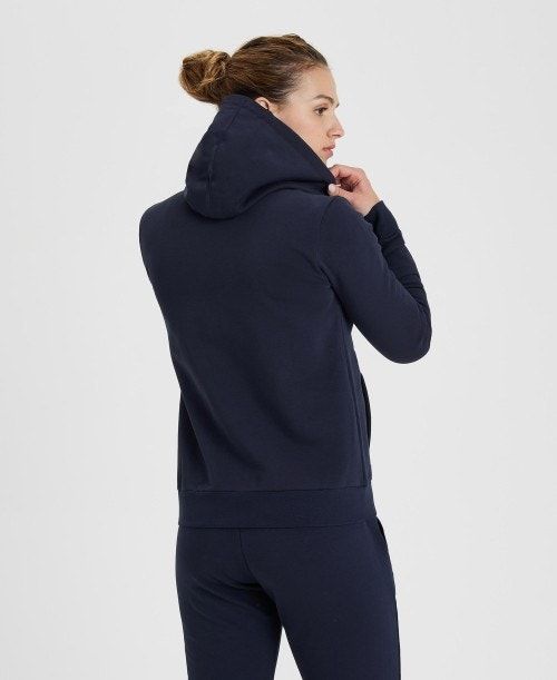 Arena Team Hooded Jacket Panel Jackor Dam Marinblå | LRKGSXM-26