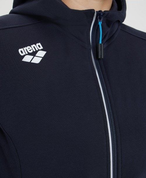 Arena Team Hooded Jacket Panel Jackor Dam Marinblå | LRKGSXM-26