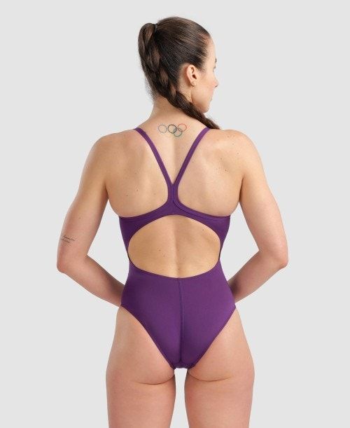 Arena Team Light Drop Back One Piece Body Dam Lila Vita | LPXFDRN-62