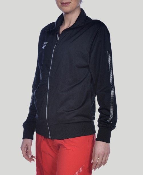 Arena Team Line Knitted Poly Jacket Jackor Herr Svarta | WKNVFCH-43