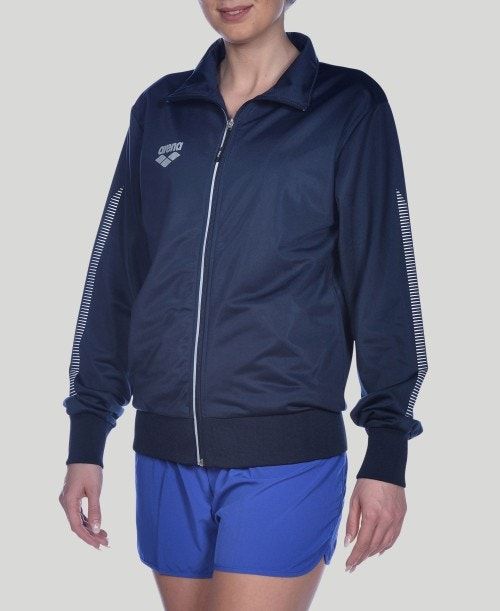 Arena Team Line Knitted Poly Jacket Jackor Herr Marinblå | LJSVKDU-97