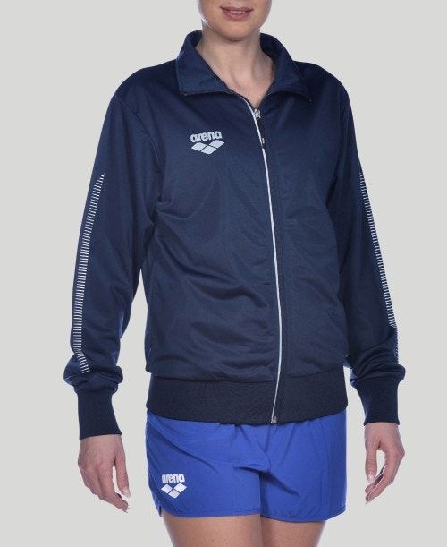 Arena Team Line Knitted Poly Jacket Jackor Herr Marinblå | LJSVKDU-97