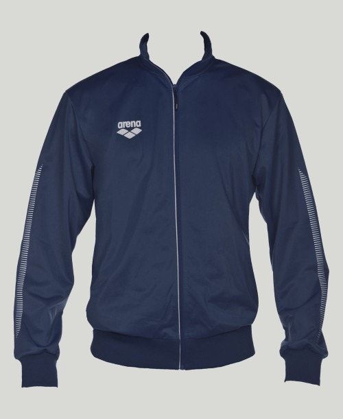 Arena Team Line Knitted Poly Jacket Jackor Herr Marinblå | LJSVKDU-97