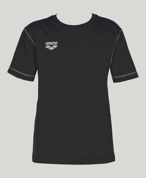 Arena Team Line Short Sleeve Tee Shorts Herr Svarta | NCHFPDY-23