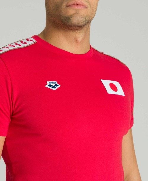 Arena Team Nations T-shirt Shorts Herr Röda | PGACIVB-26