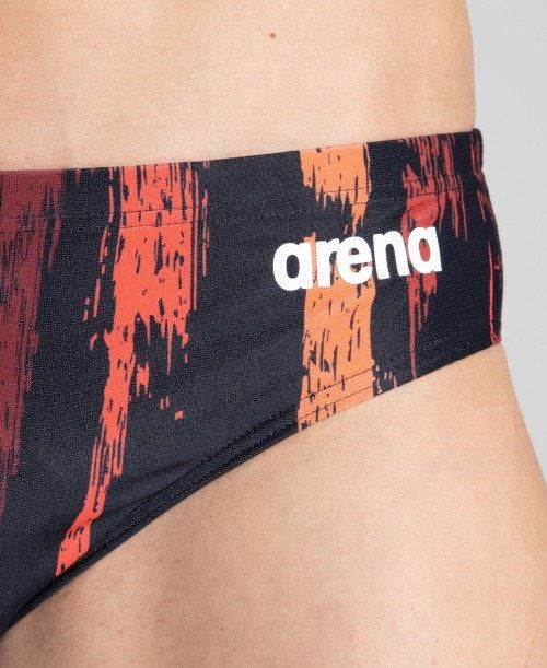 Arena Team Painted Stripes Brief Kalsonger Herr Svarta Olika Färger Röda | ASQZVOL-89