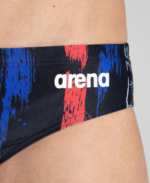 Arena Team Painted Stripes Brief Kalsonger Herr Svarta Olika Färger Vita | IDRZMAF-56