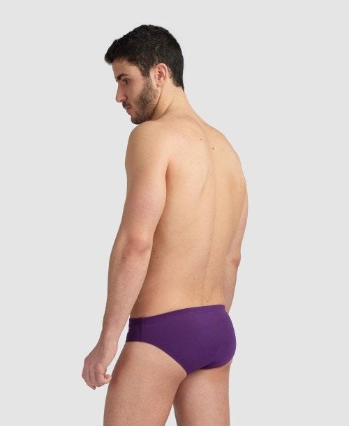 Arena Team Solid Brief Kalsonger Herr Lila Vita | UZXWTAO-39