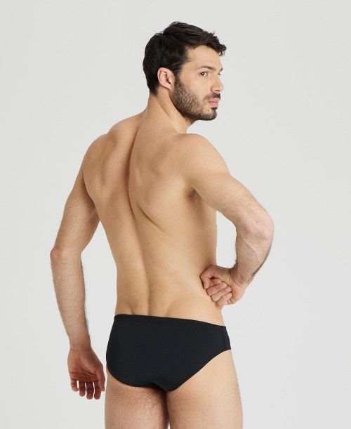 Arena Team Solid Brief Kalsonger Herr Svarta Vita | CKSOQFE-31