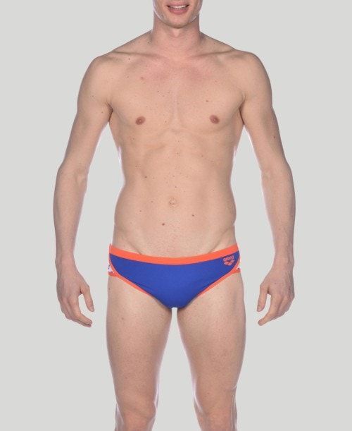 Arena Team Stripe Brief Kalsonger Herr Blå Rosa | IWOGHNJ-53