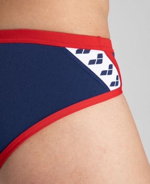 Arena Team Stripe Brief Kalsonger Herr Marinblå Röda | GOTVYKL-01