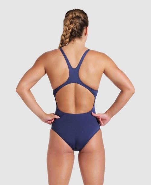 Arena Team Swim Pro Solid One Piece Body Dam Marinblå Vita | SYPHVKE-82