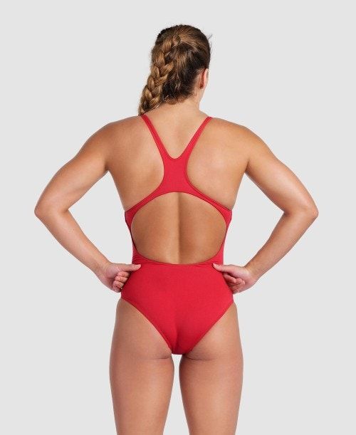 Arena Team Swim Pro Solid One Piece Body Dam Röda Vita | UZFLRQI-13