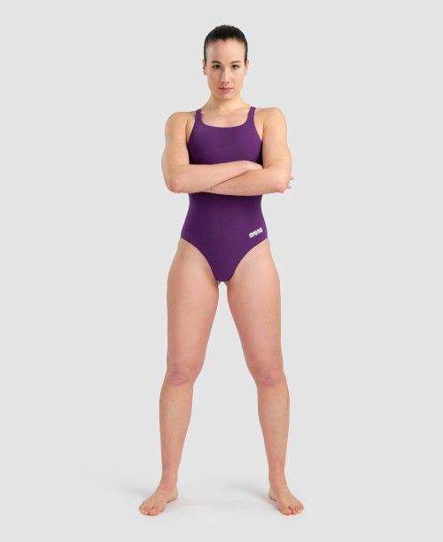 Arena Team Swim Pro Solid One Piece Body Dam Lila Vita | XZELRQW-48