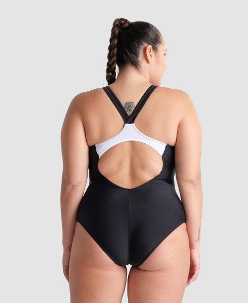 Arena Threefold V Back Plus One Piece Body Dam Svarta Vita | RLFGSEV-73