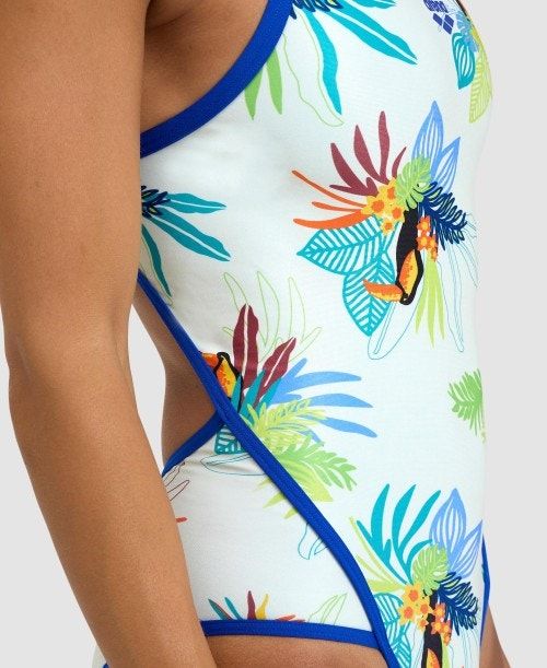 Arena Toucan Super Fly Back One Piece Body Dam Blå Vita Olika Färger | XIHDOBM-32