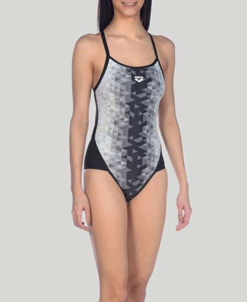 Arena Triangle Prism Superfly Back One Piece Body Dam Svarta Olika Färger Svarta | MSXOVAI-84