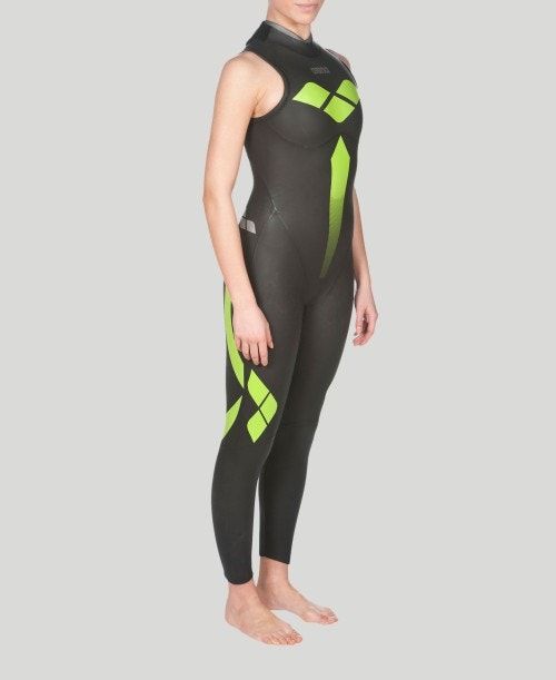 Arena Triwetsuit Sleeveless Våtdräkt Dam Svarta | MYIESFO-95