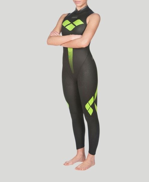 Arena Triwetsuit Sleeveless Våtdräkt Dam Svarta | MYIESFO-95