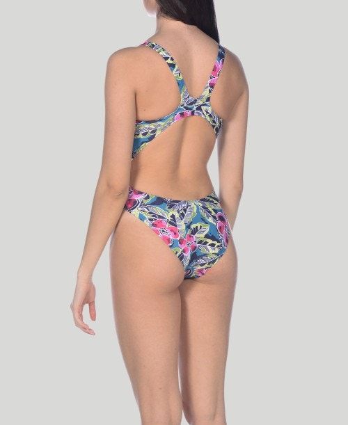 Arena Tropical Sketch Swim Tech One Piece Body Dam Gröna Olika Färger | MKGOQVW-69