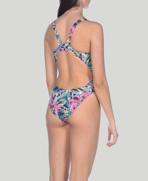 Arena Tropical Sketch Swim Tech One Piece Body Dam Gröna Olika Färger | MKGOQVW-69