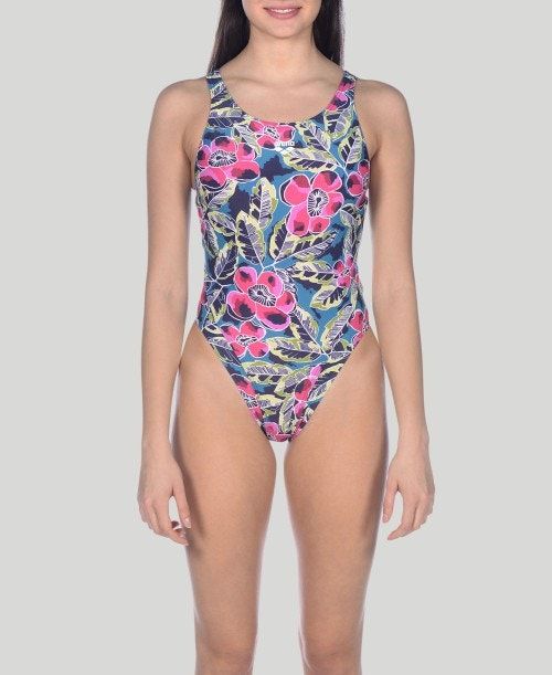 Arena Tropical Sketch Swim Tech One Piece Body Dam Gröna Olika Färger | MKGOQVW-69