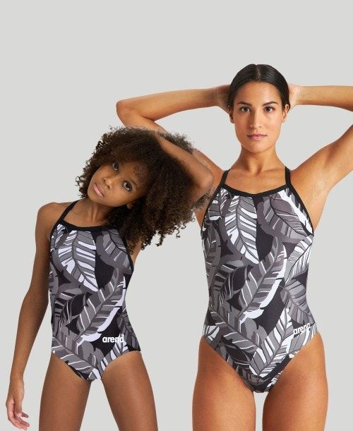 Arena Tropicals Light Drop Back One Piece Body Dam Svarta Svarta Olika Färger | OICQJSU-65